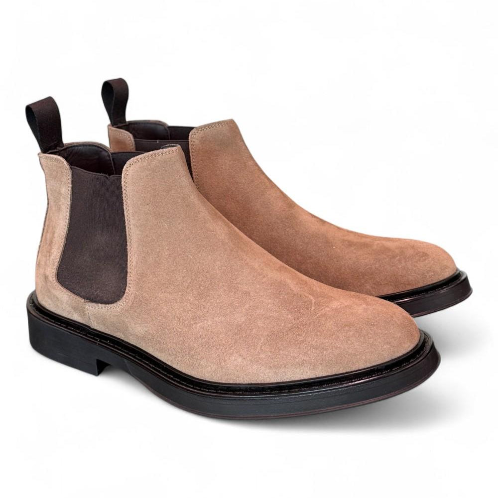 Stivaletto beatles suede tortora Dino Draghi<BR/> 