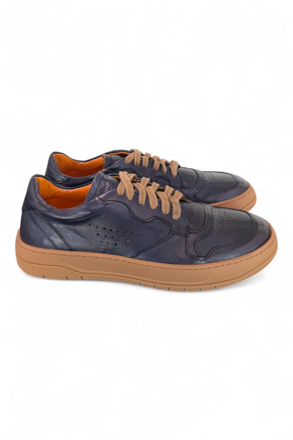 Sneaker pelle blu F.lli Rennella 