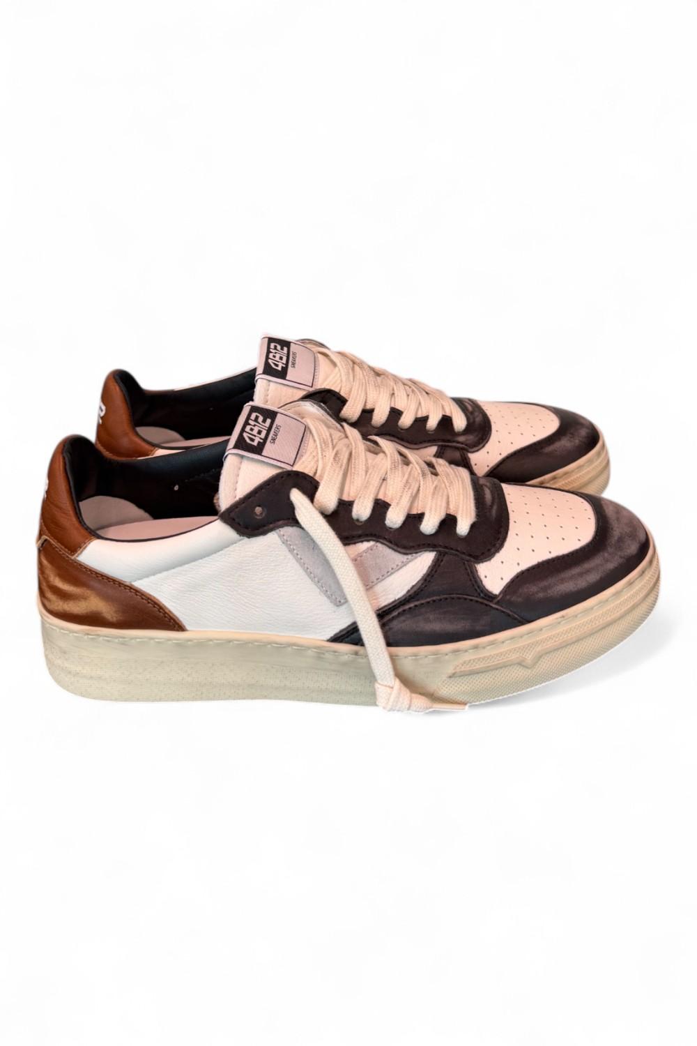 Sneaker uomo Hyper pelle bianca moro 