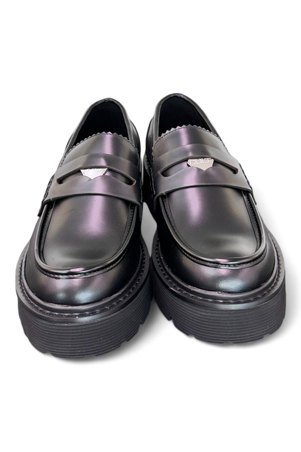 Mocassino penny gomma nero Cult 