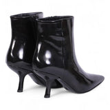 Stivaletto nero lucido tacco 70 Marc Ellis 
