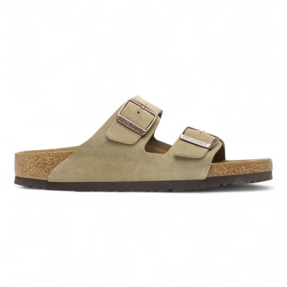 Ciabatta Birkenstock Arizona Suede Taupe 051463 uomo 