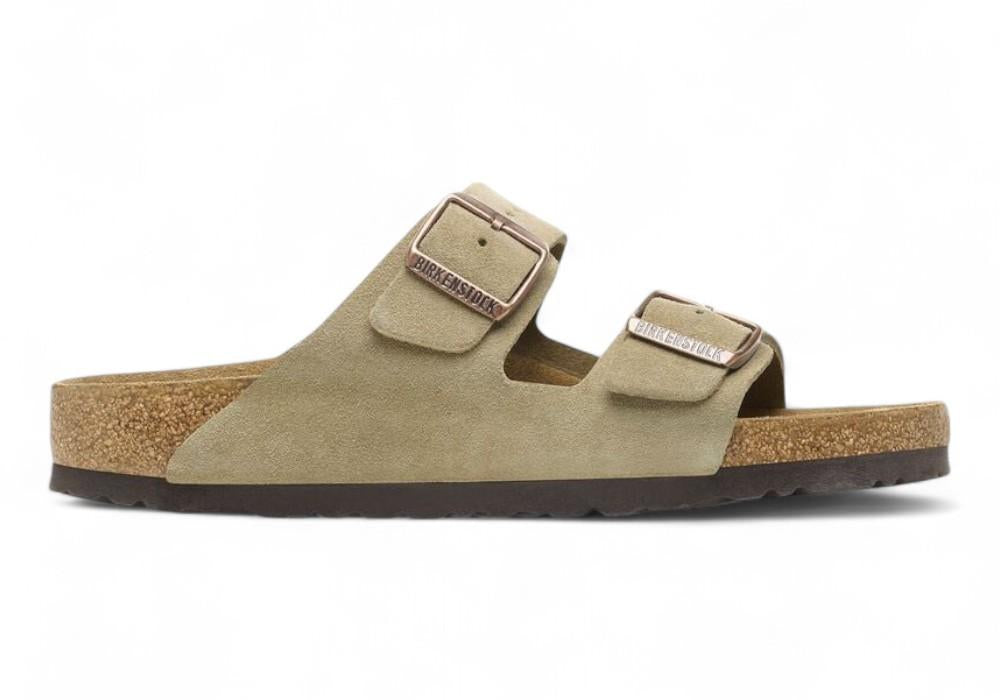 Ciabatta Birkenstock Arizona Suede Taupe 051463 uomo 