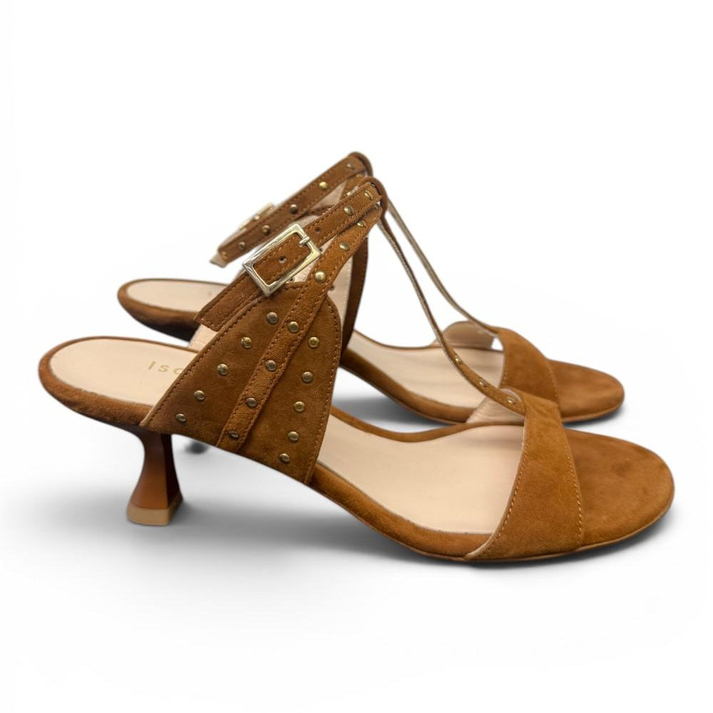 Sandalo cintino T borchie suede cuoio Isabelle Paris 