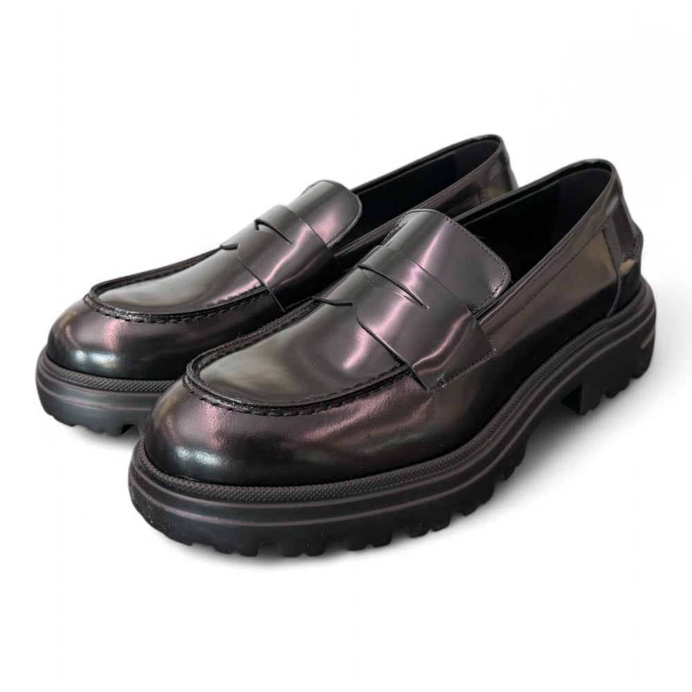 Mocassino spazzolato nero Uma Parker 