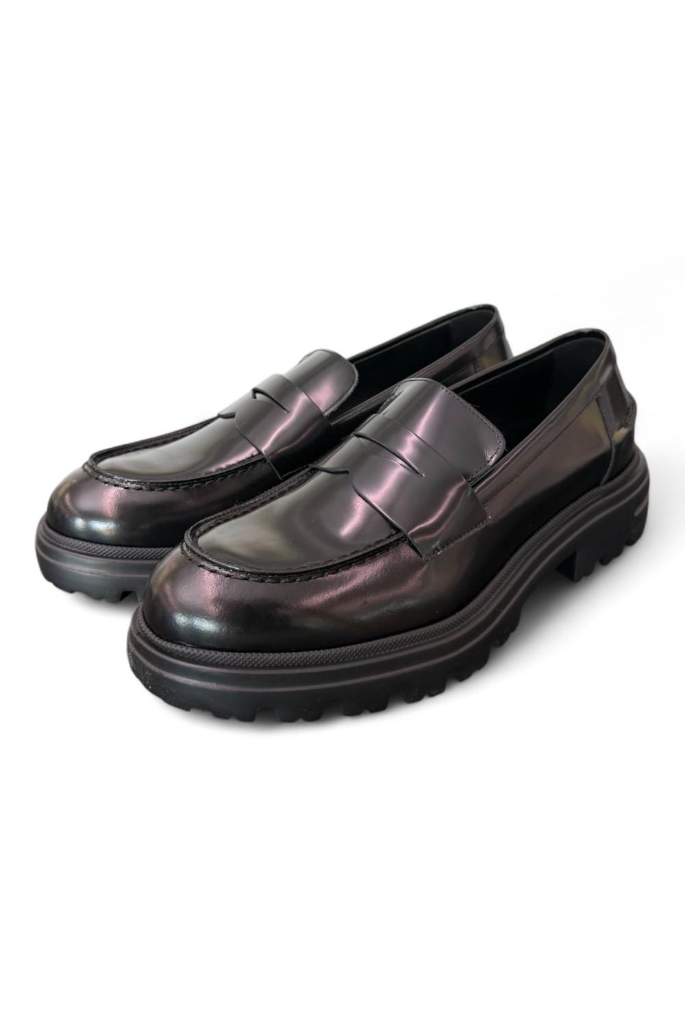 Mocassino spazzolato nero Uma Parker 