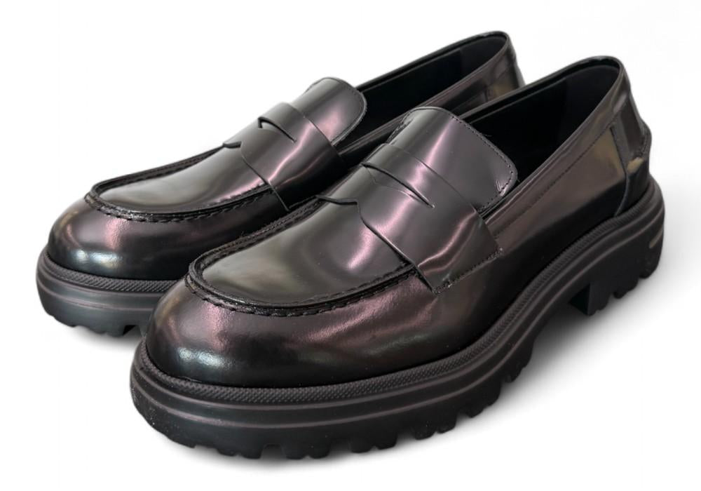 Mocassino spazzolato nero Uma Parker 