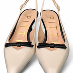 Slingback fiocco color latte Matteo Pitti 