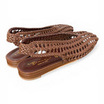 Slingback intrecciata testa di moro Bianca Di 