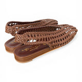 Slingback intrecciata testa di moro Bianca Di 