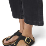 Ciabatta Gizeh Big Buckle nabuk black Birkenstock 1023966 