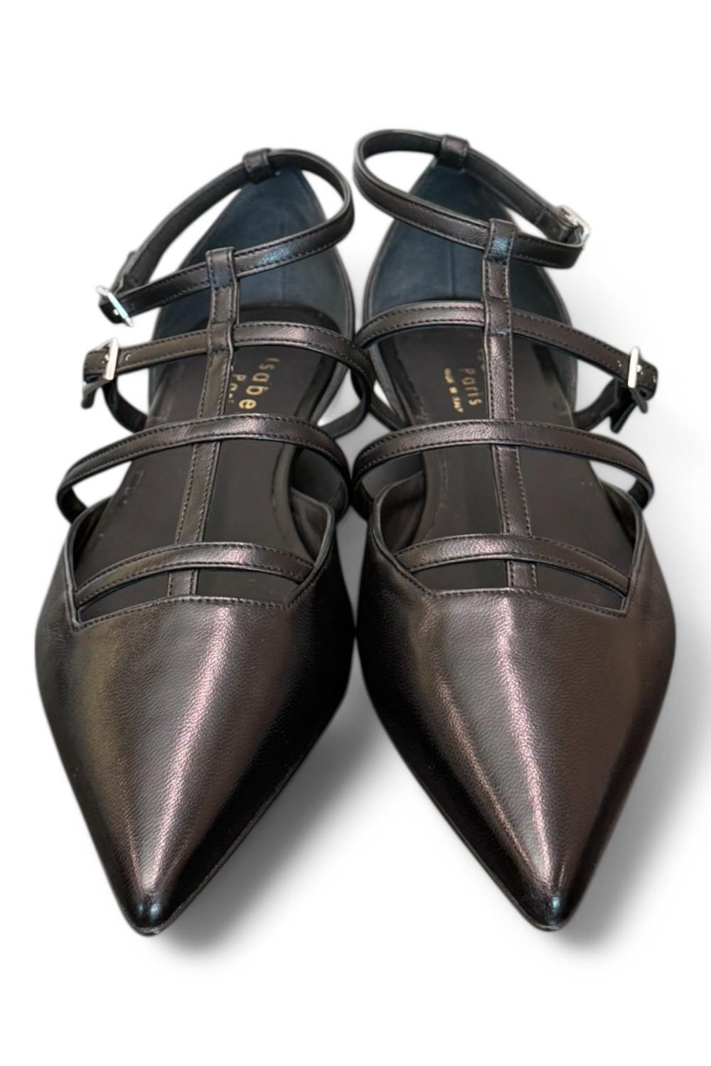 Ballerina semiaperta nera Isabelle Paris 