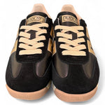 Sneaker donna Back70 Jogger nappa black gold 