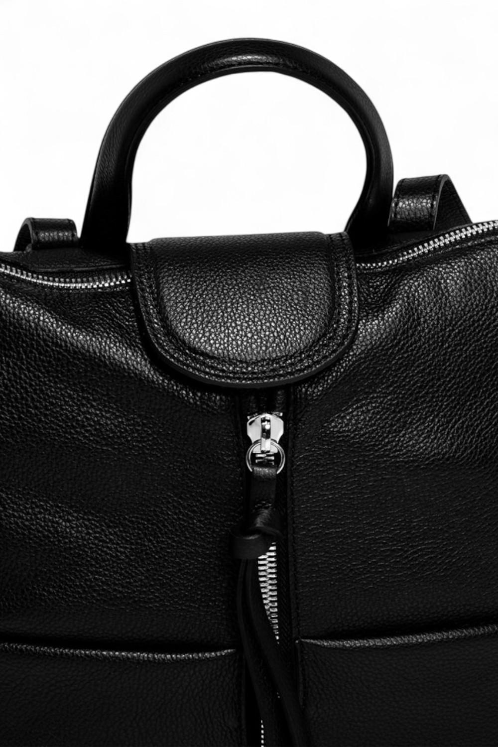 Zaino Giada pelle nera Gianni Chiarini<BR/> 
