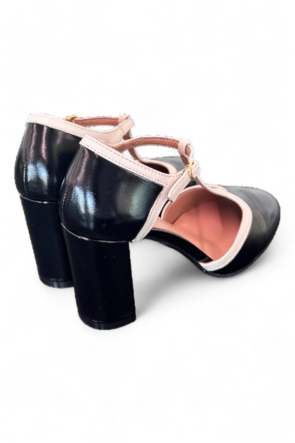 Semiaperto tondo naplak nero crema Les Autres<BR/> 