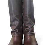 Stivale biker ghetta pelle marrone Ranye <BR/> 