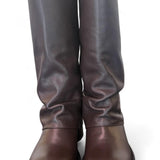 Stivale biker ghetta pelle marrone Ranye <BR/> 