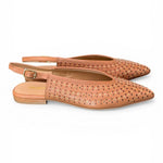 Slingback microborchie cuoio Janet<BR/> <BR/> 