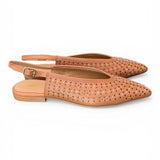 Slingback microborchie cuoio Janet<BR/> <BR/> 