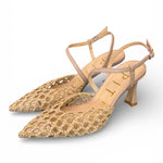 Slingback rafia taupe T70  Matteo Pitti 