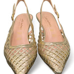 Slingback intreccio platino Les Autres<BR/> 
