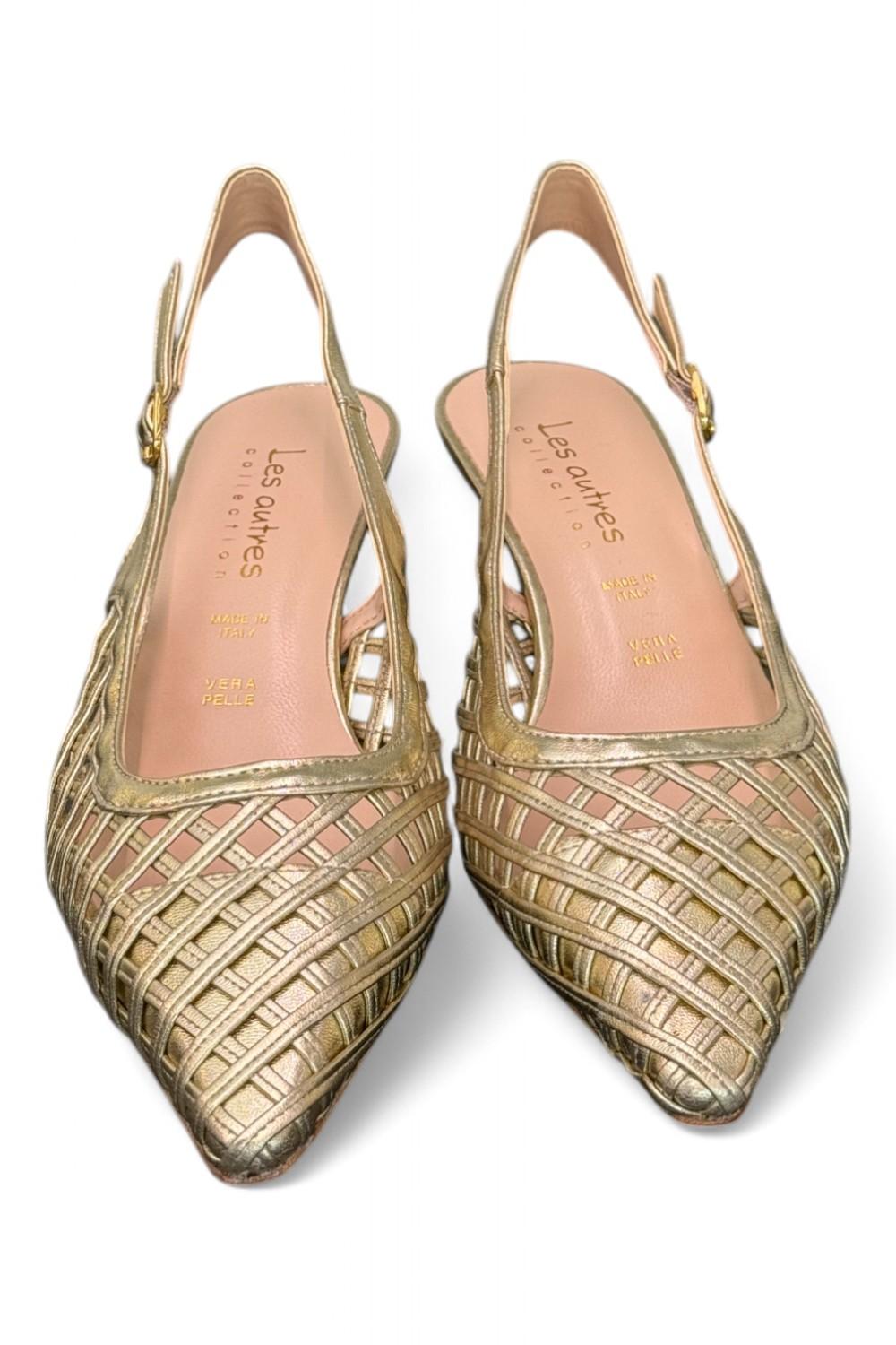 Slingback intreccio platino Les Autres<BR/> 