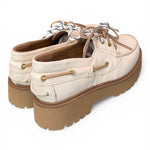 Scarpa barca XL pelle bianca Antica Bottega<BR/> 