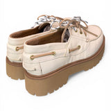 Scarpa barca XL pelle bianca Antica Bottega<BR/> 