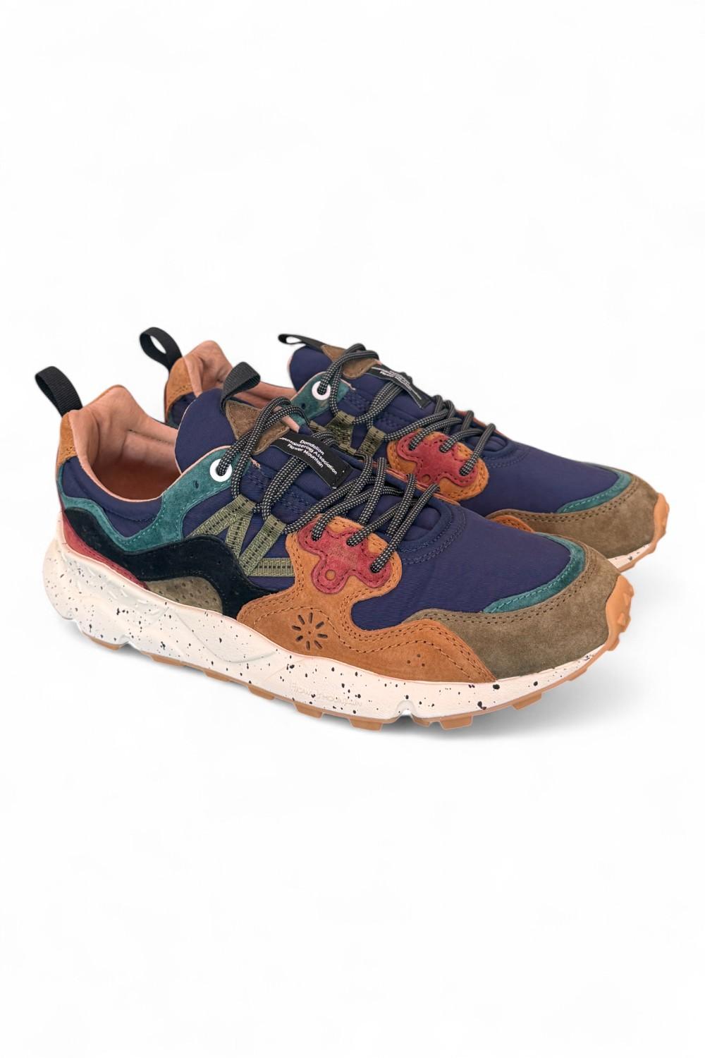 Sneaker uomo Flower Mountain Yamano 3 2B32 mud light brown navy 