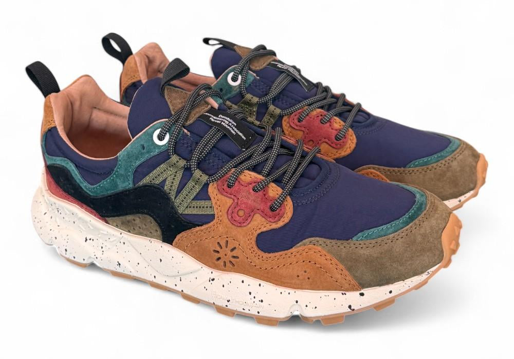 Sneaker uomo Flower Mountain Yamano 3 2B32 mud light brown navy 
