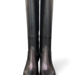 Stivale zip pelle nera tacco 60 Anima <BR/> 