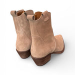 Stivaletto texano corto suede beige Ranye<BR/> 