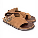 Sandalo infradito fascia suede sigaro Inuovo<BR/> 