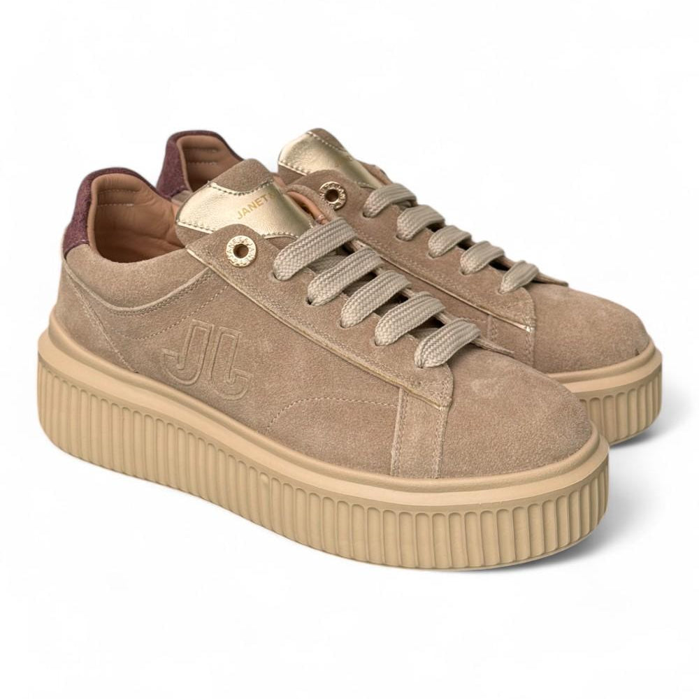 Sneaker donna suede beige Janet & Janet 