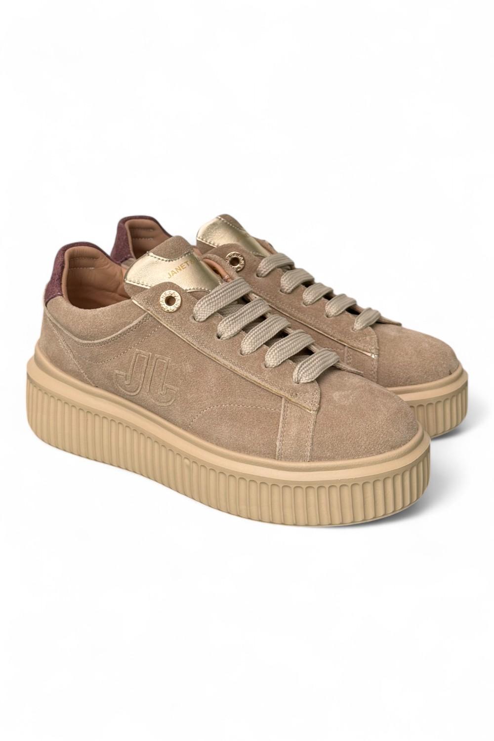Sneaker donna suede beige Janet & Janet 