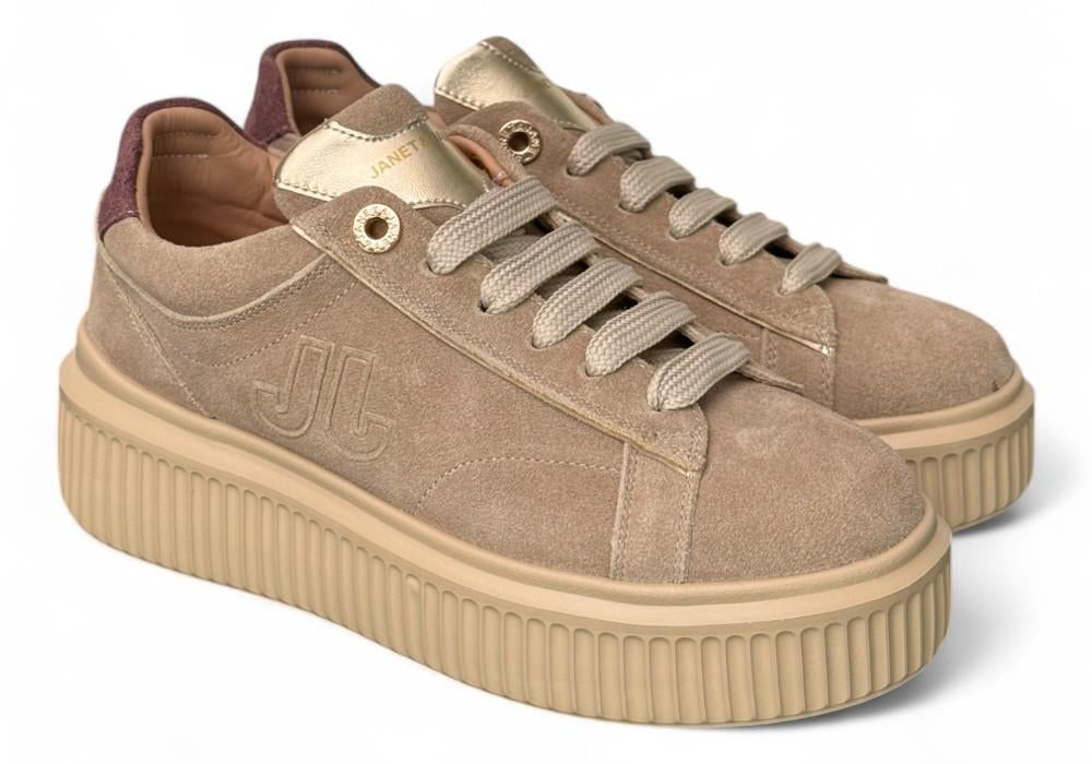 Sneaker donna suede beige Janet & Janet 