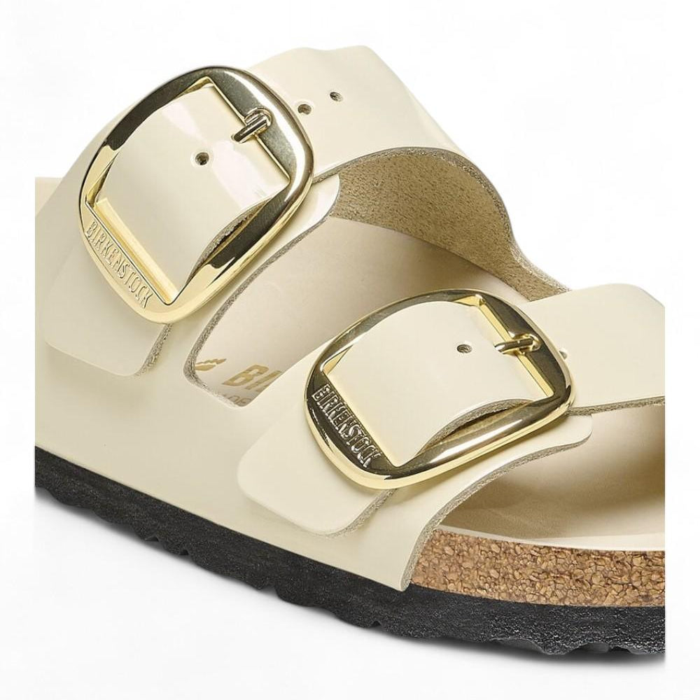 Ciabatta Arizona Big Buckle Shine Ecru  Birkenstock 1021476 