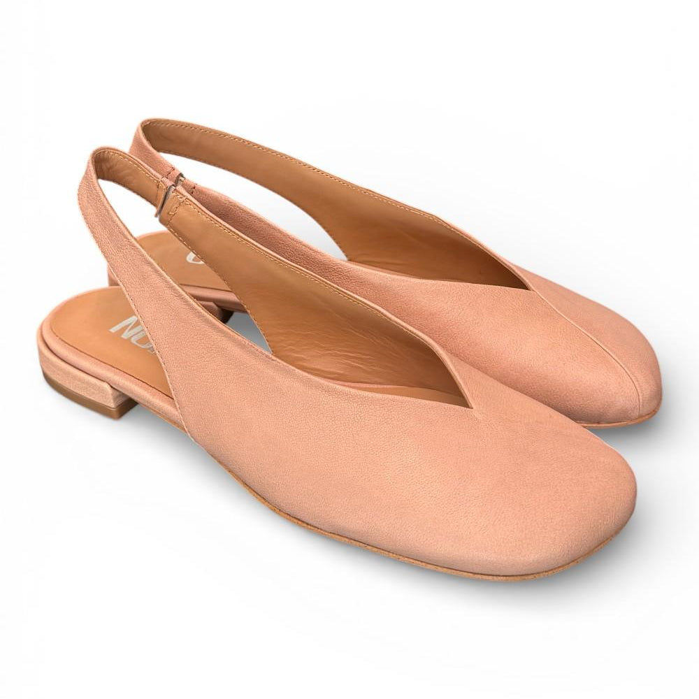 Slingback pelle nature Cuir Noir<BR/> 