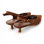 Slingback suede laserato choco Bianca Di 