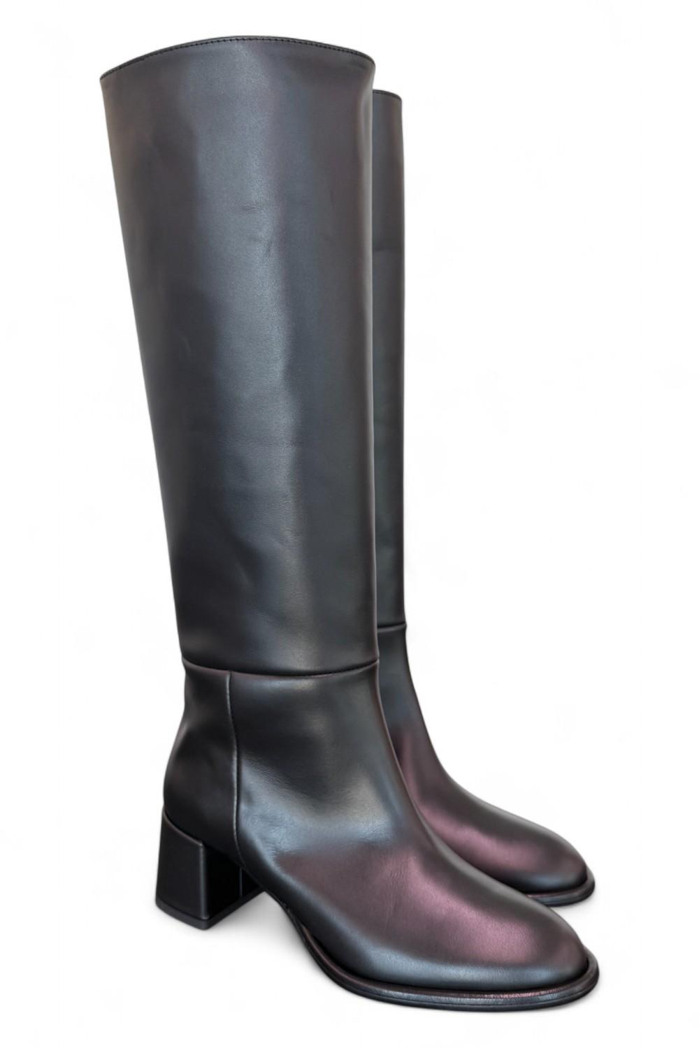 Stivale nappa nera T50 grosso Bianca Di<BR/> 
