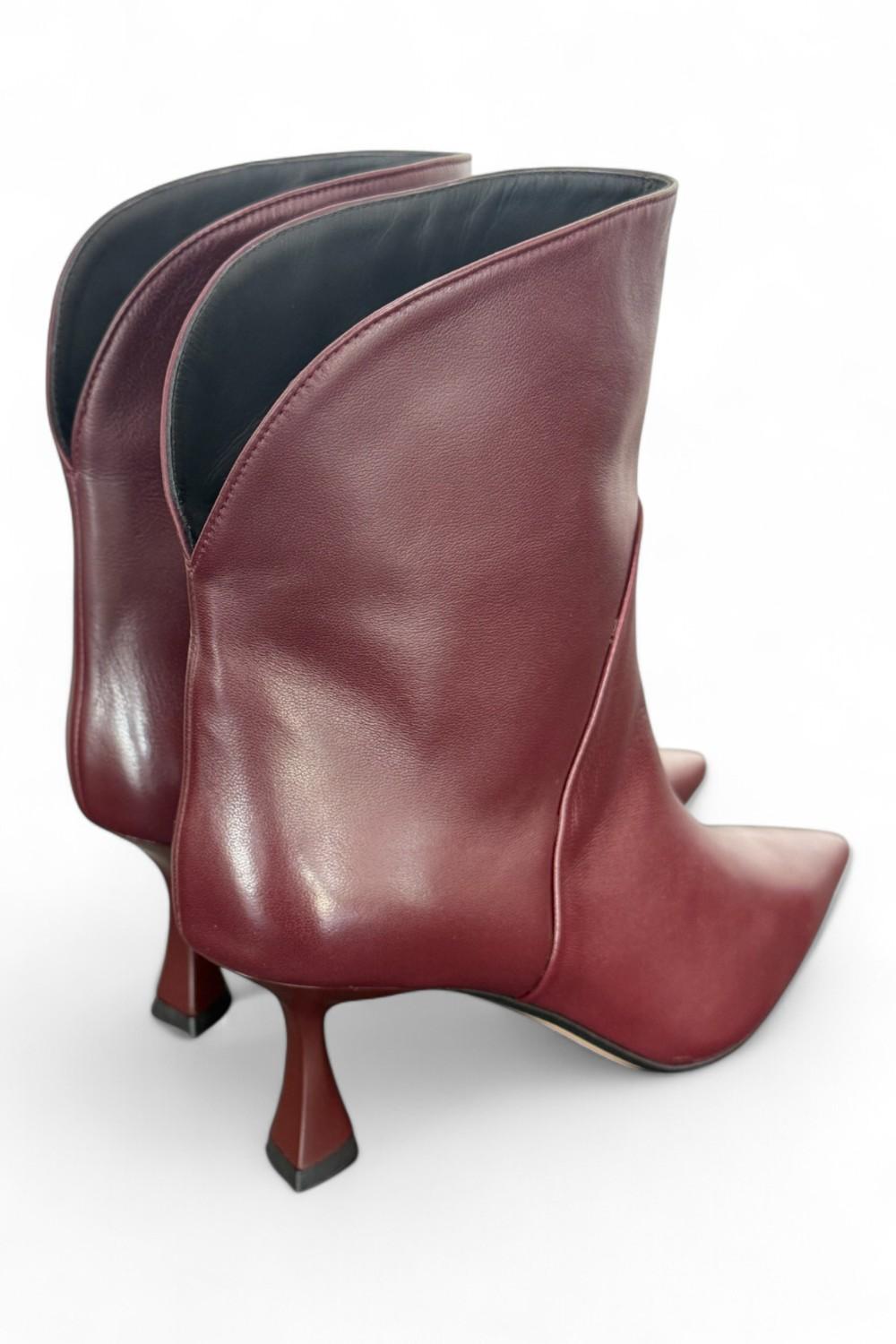 Stivaletto pelle bordeaux Isabelle Paris<BR/> 