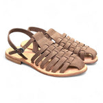 Sandalo gabbia in suede beige Stringart 