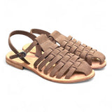 Sandalo gabbia in suede beige Stringart 