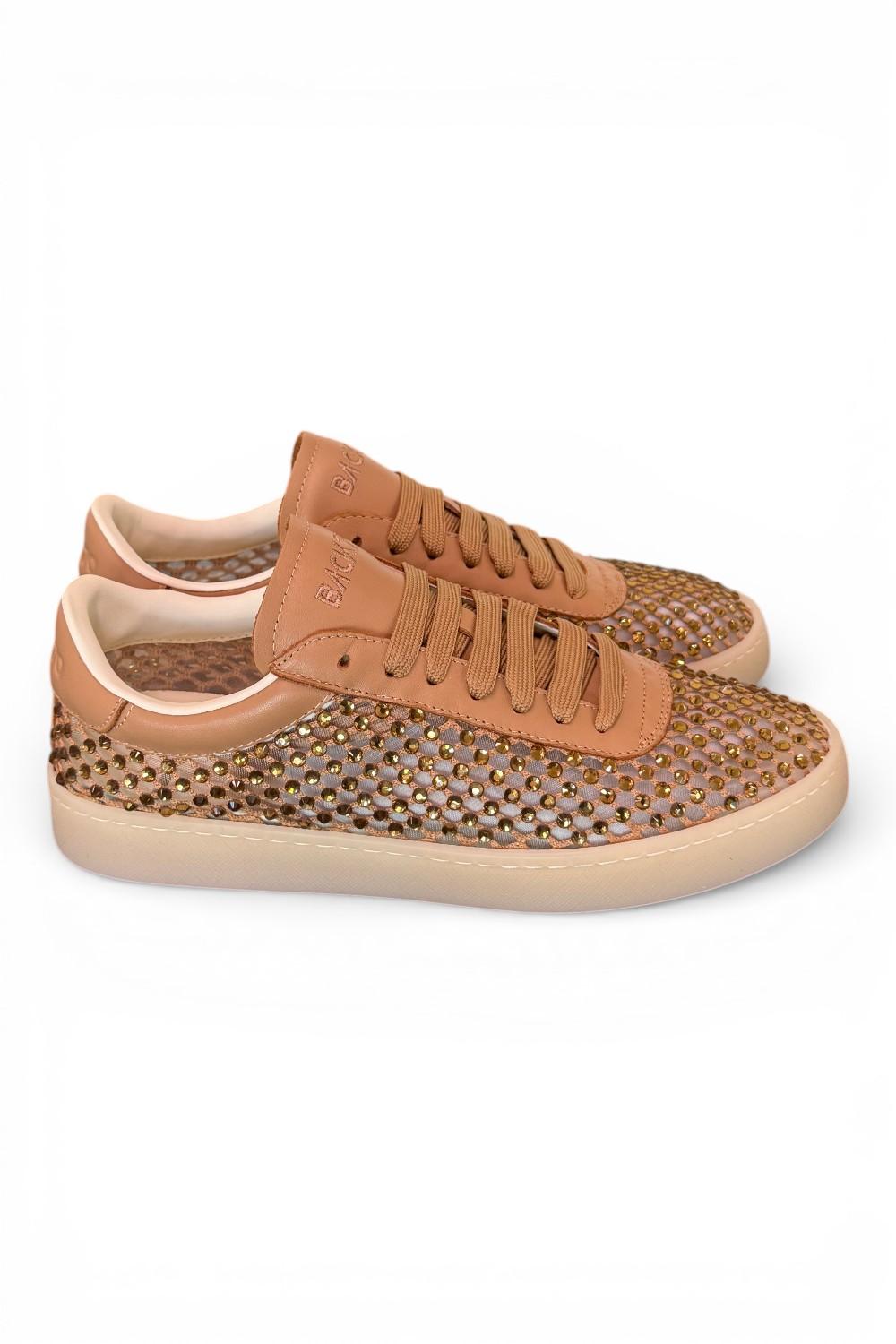 Sneaker smart strass brown Back70 