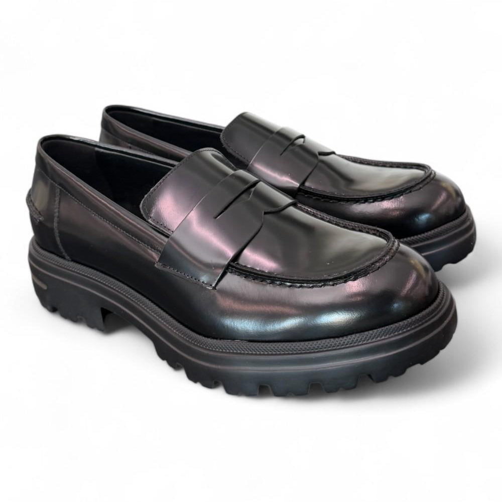 Mocassino spazzolato nero Uma Parker 