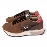 Sneaker donna Sun68 Stargirl glitter logo marrone 