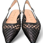 Slingback intreccio nero flat Les Autres<BR/> 