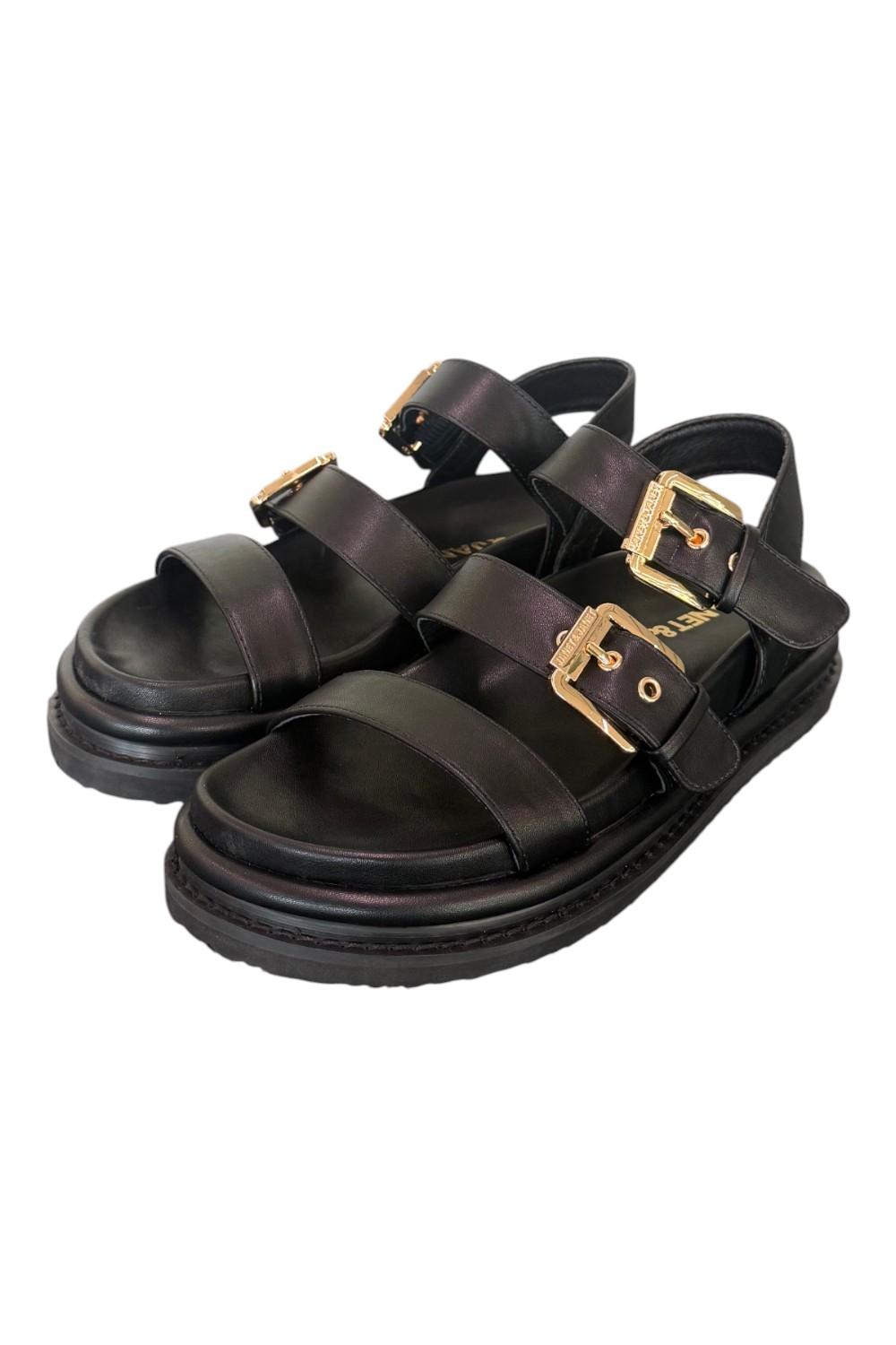 Sandalo platform nero Janet<BR/> <BR/> 
