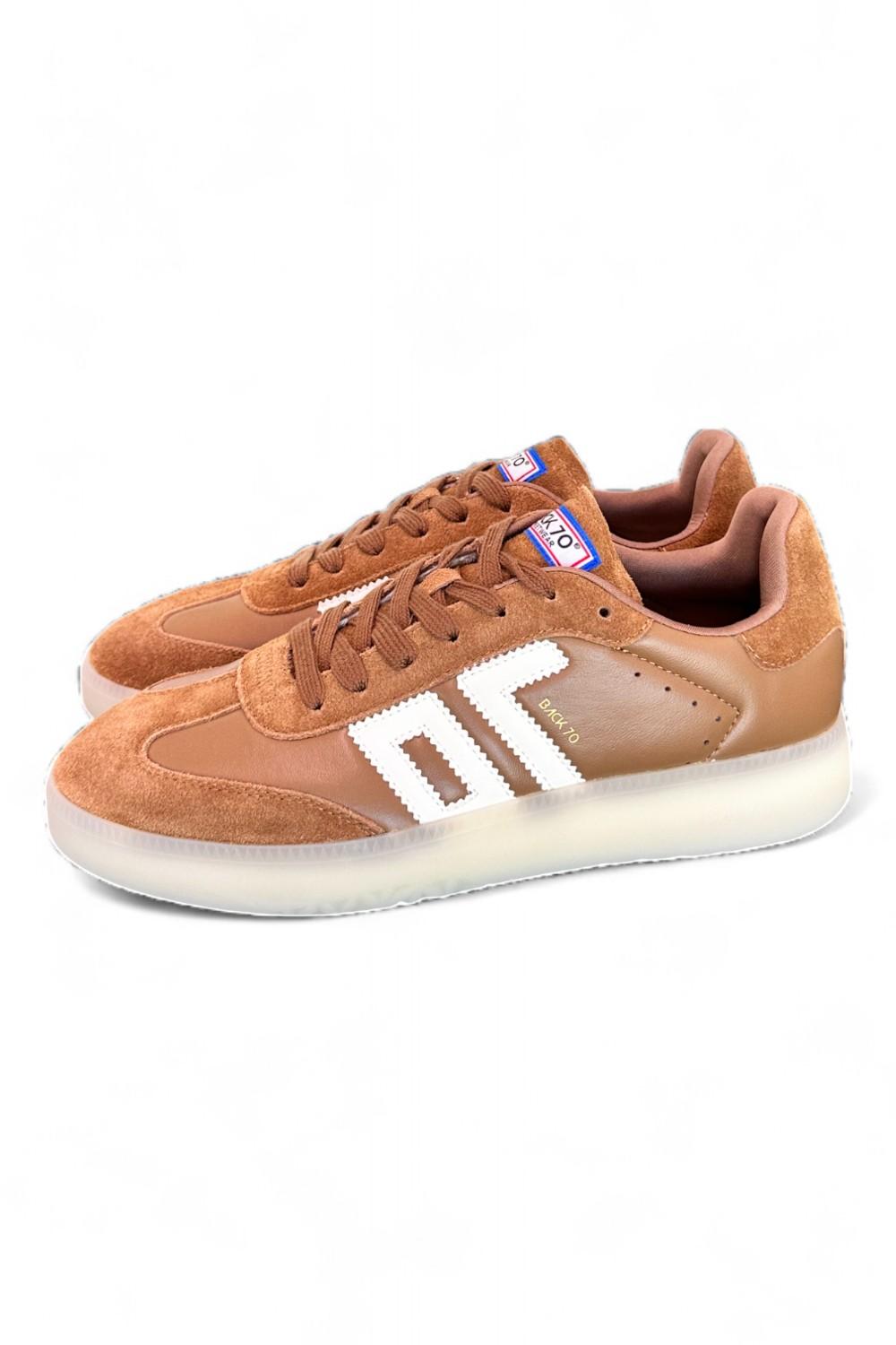 Sneaker uomo Boston Back 70 cuoio bianca 