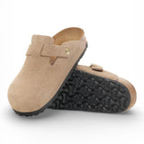 Sabot uomo Boston Birkenstock Suede sandcastle 1030883 